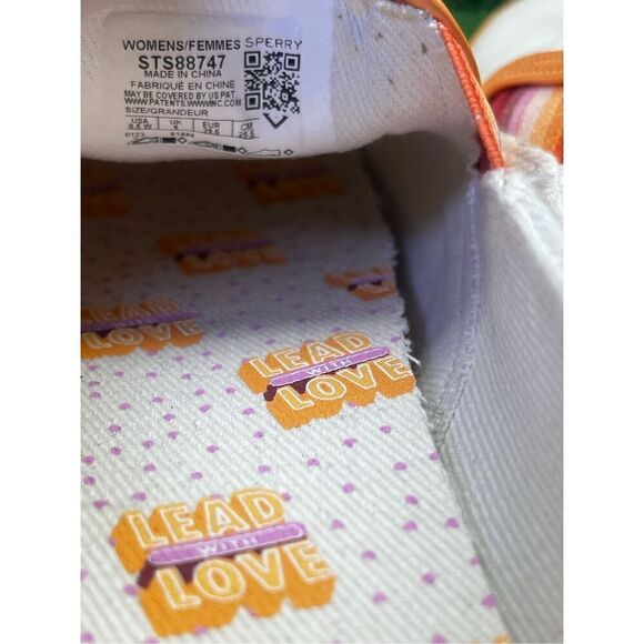 Sperry Womens Crest TG Pride Ivory Slip-On Sneakers Size 8.5W STS88747 - Picture 9 of 10